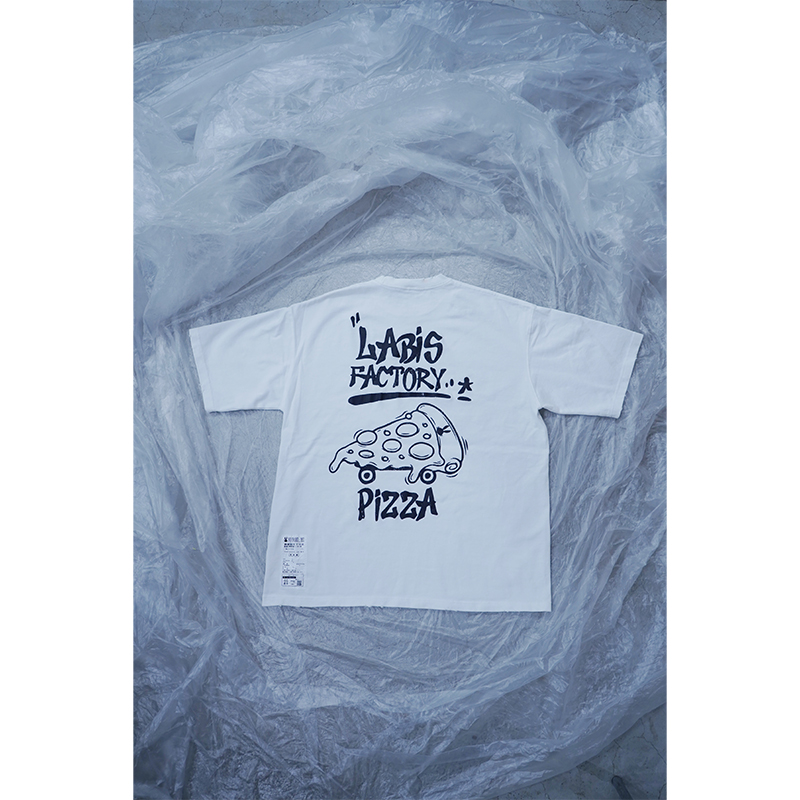 LF PIZZA T-shirt WHITE【NO NAME_ME Official Online Shop】