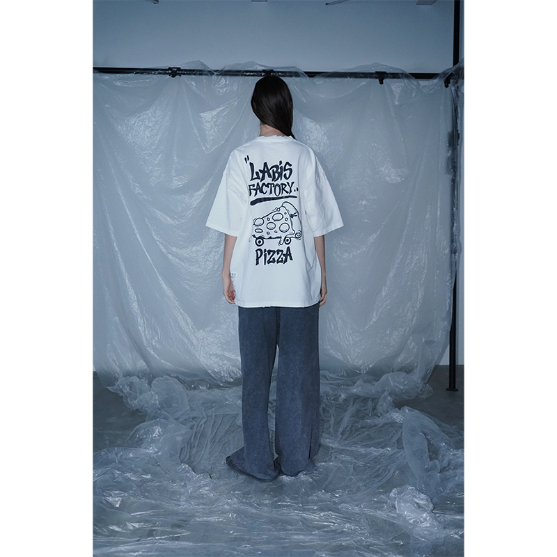 LF PIZZA T-shirt WHITE【NO NAME_ME Official Online Shop】