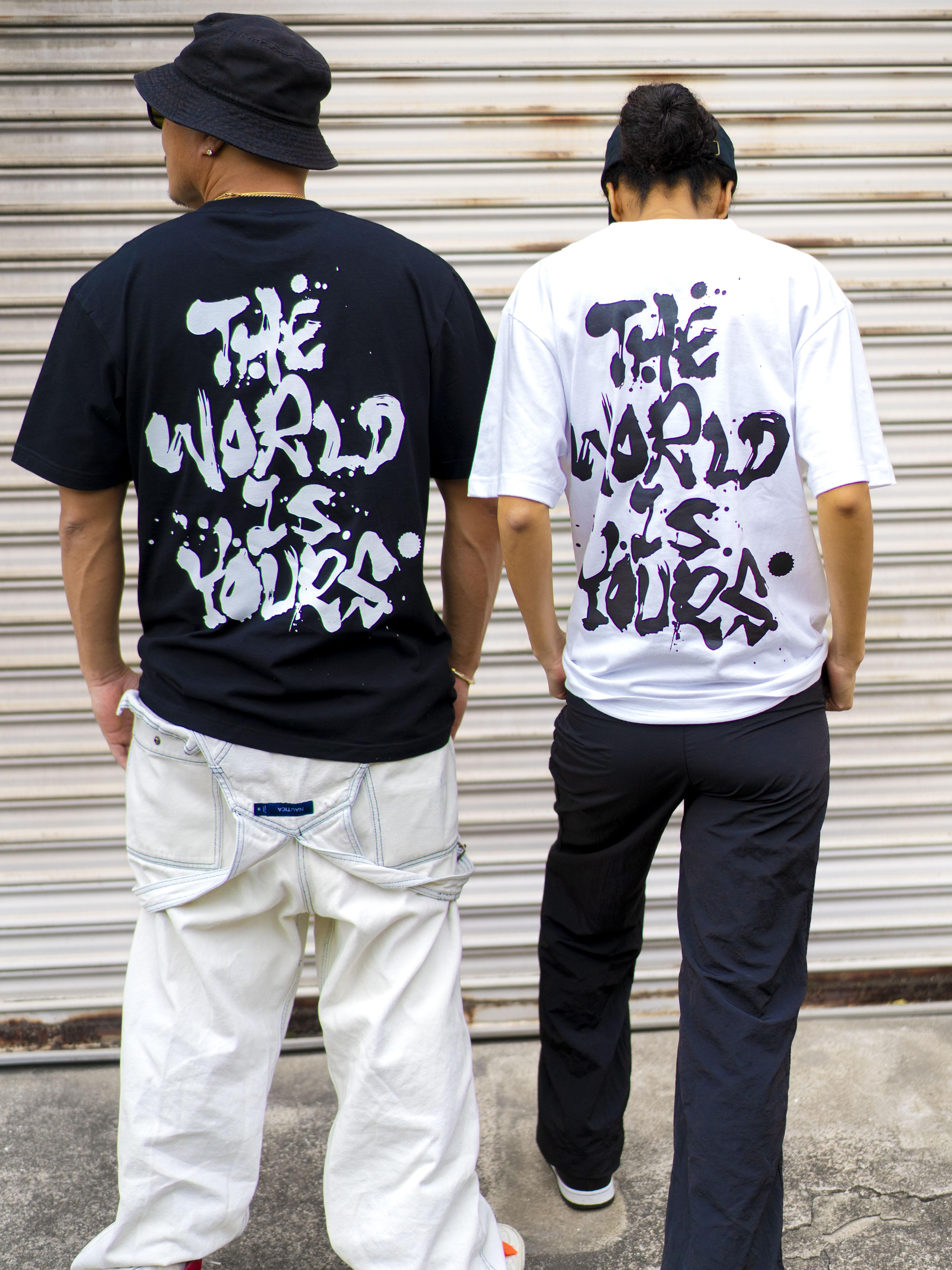 T-shirt THE WORLD IS YOURS（WHITE）【NO NAME_ME Official Online Shop】