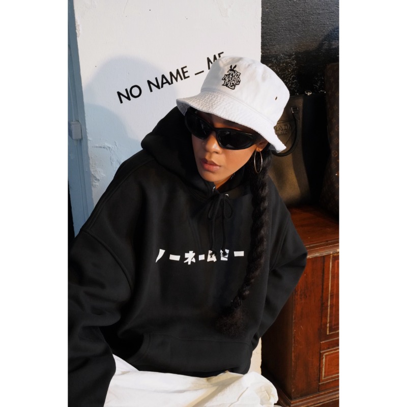 Drawing heart labi hoodie BLACK【NO NAME_ME Official Online Shop】