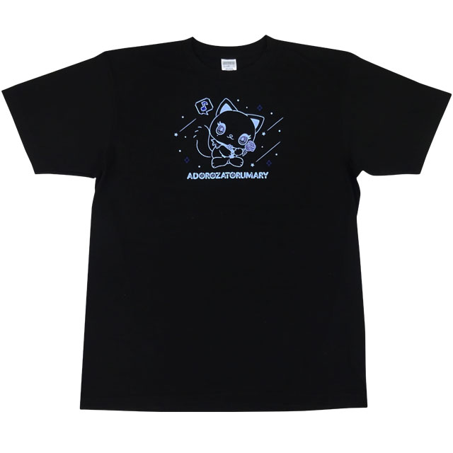 Tシャツ（ラメプリント）BK キラキラ アドローザトルマリィ【marimo