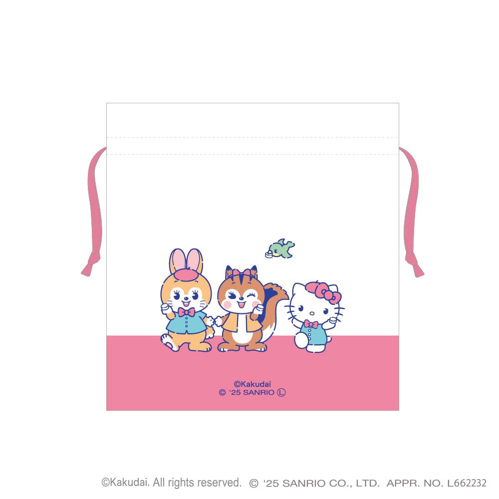 巾着M クッピーラムネ×ハローキティ【marimo craft ONLINE SHOP】