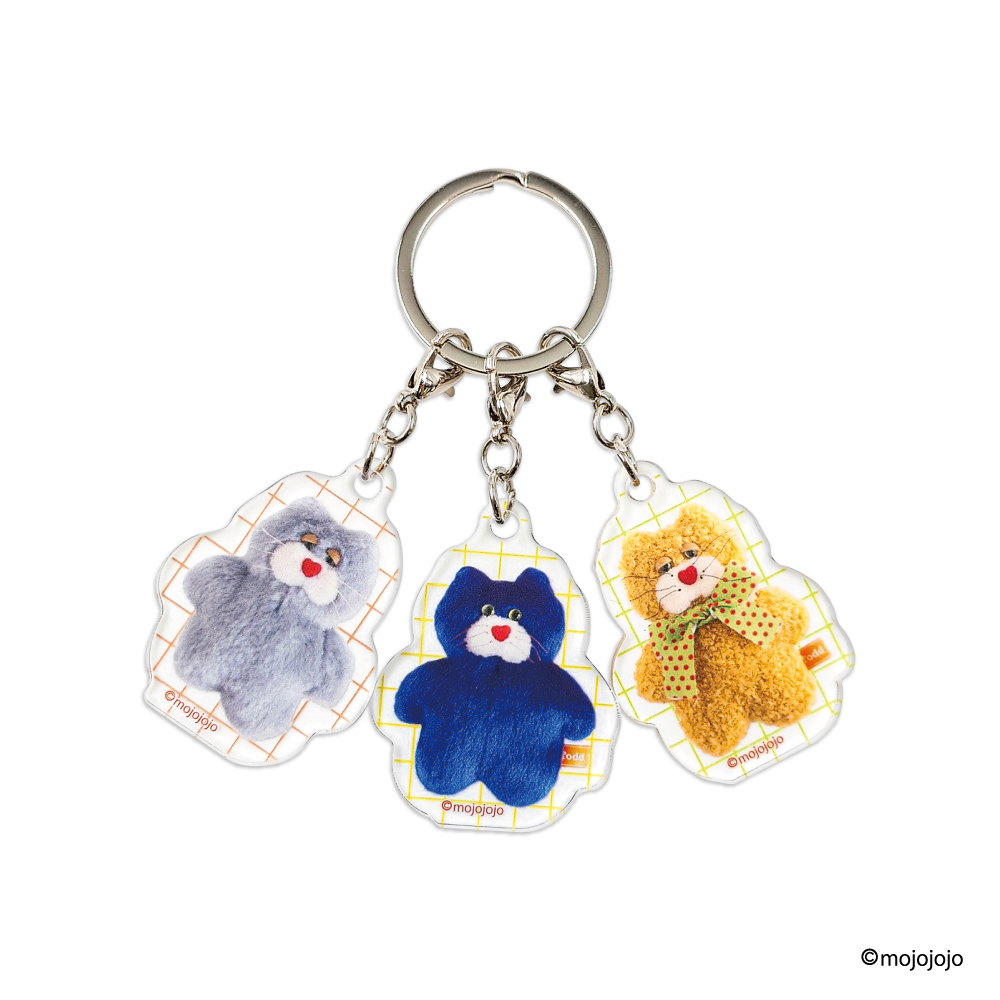 3連アクリルキーホルダー cats mojojojo【marimo craft ONLINE SHOP】