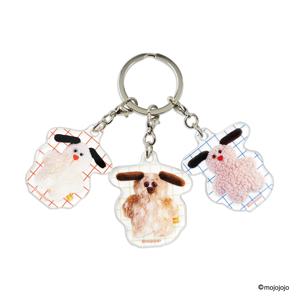 3連アクリルキーホルダー dogs mojojojo【marimo craft ONLINE SHOP】
