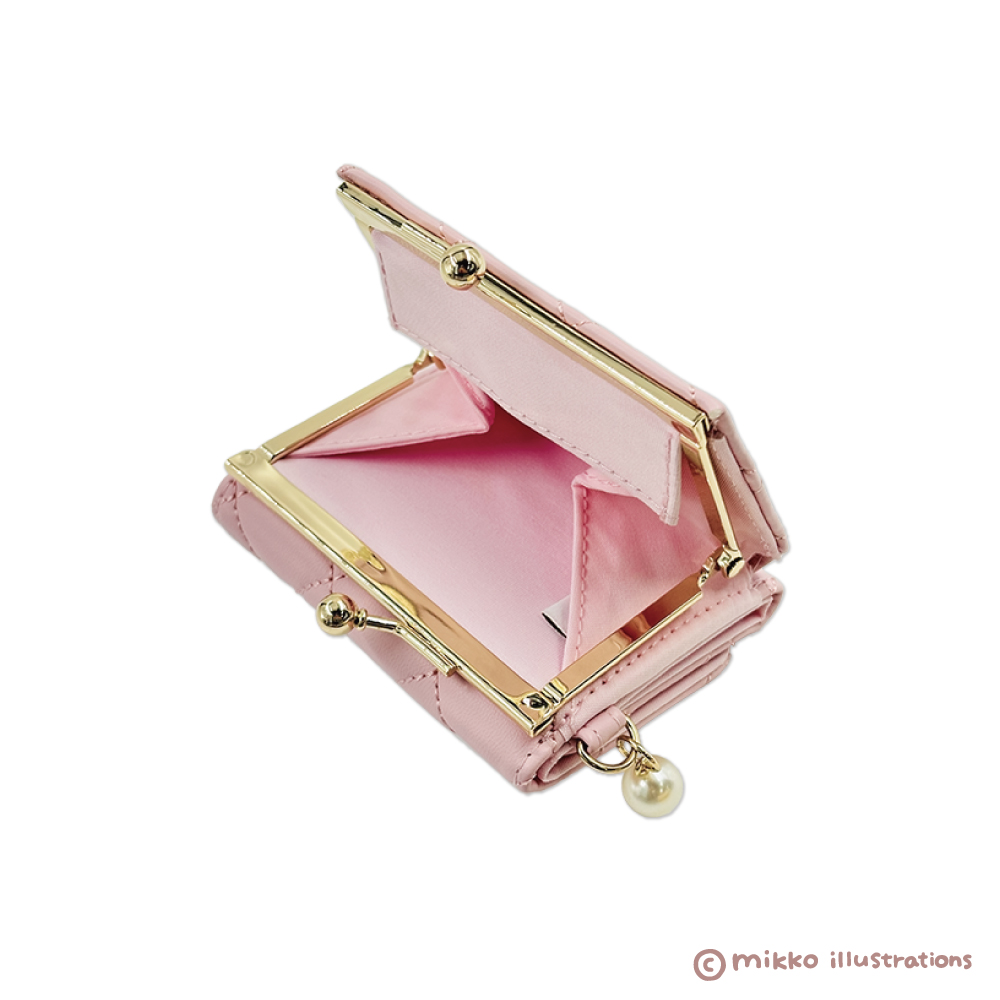 コンパクト財布 ラテ mikko illustrations【marimo craft ONLINE SHOP】