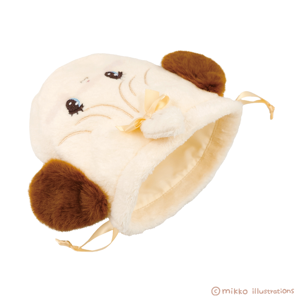 フェイス巾着 スフレ mikko illustrations【marimo craft ONLINE