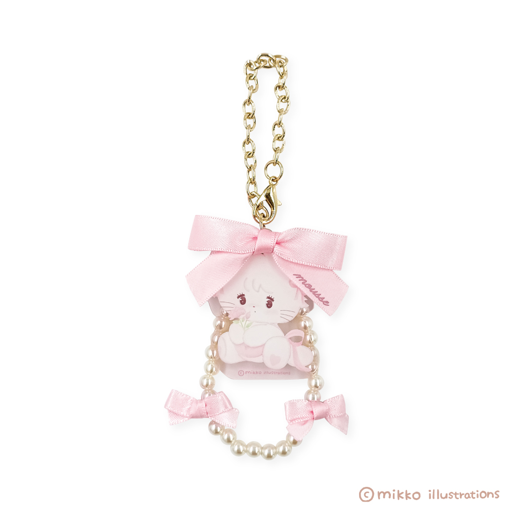 【激レア】mikko ♡ ムース ♡ ストラップ ＋ステッカー1枚（ランダム）♡ ダイカットステッカー ムース(ムース): キャラクター