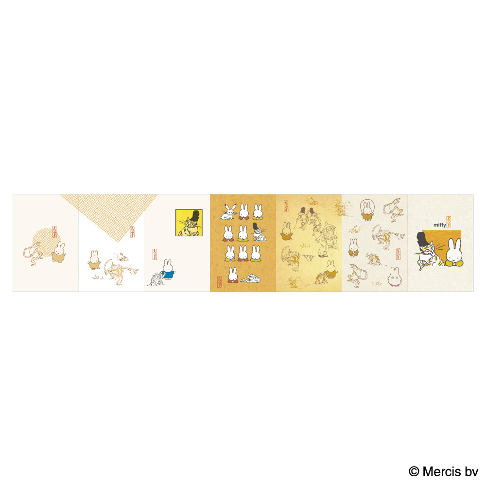 蛇腹ポストカード B Miffy×鳥獣戯画【marimo craft ONLINE SHOP】