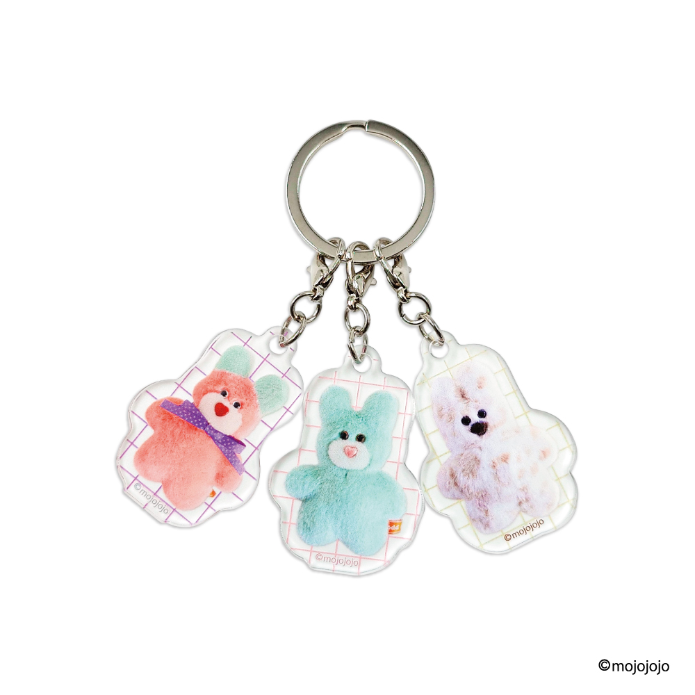 3連アクリルキーホルダー rabbits mojojojo【marimo craft ONLINE SHOP】