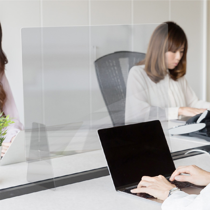 飛沫感染防止用アクリルパーテーション[5セット] 飛沫防止用透明アクリル卓上パーティションバリエーション一覧