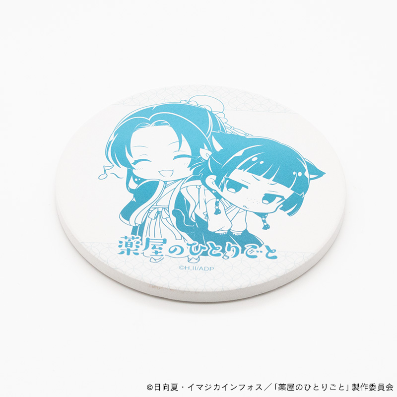 薬屋のひとりごと」白雲石コースター・ネコ猫猫と壬氏【ヒーロー文庫