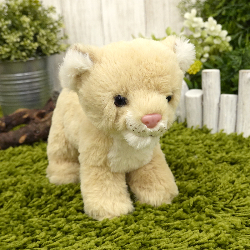 黄色のぬいぐるみ Cameron刺繍付き ふかふか メスライオン 座り【サン・アロー公式オンラインショップ】