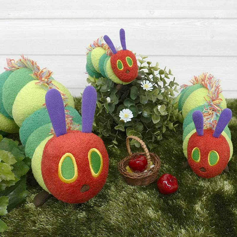 廃盤　新品　はらぺこあおむしカラフル　ぬいぐるみ サンアロー M 2体セット はらぺこあおむし カラフルグリーン M【サン・アロー公式