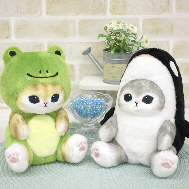 ぽてたまぬいぐるみ mofusand かえるにゃん ベージュ【サン・アロー