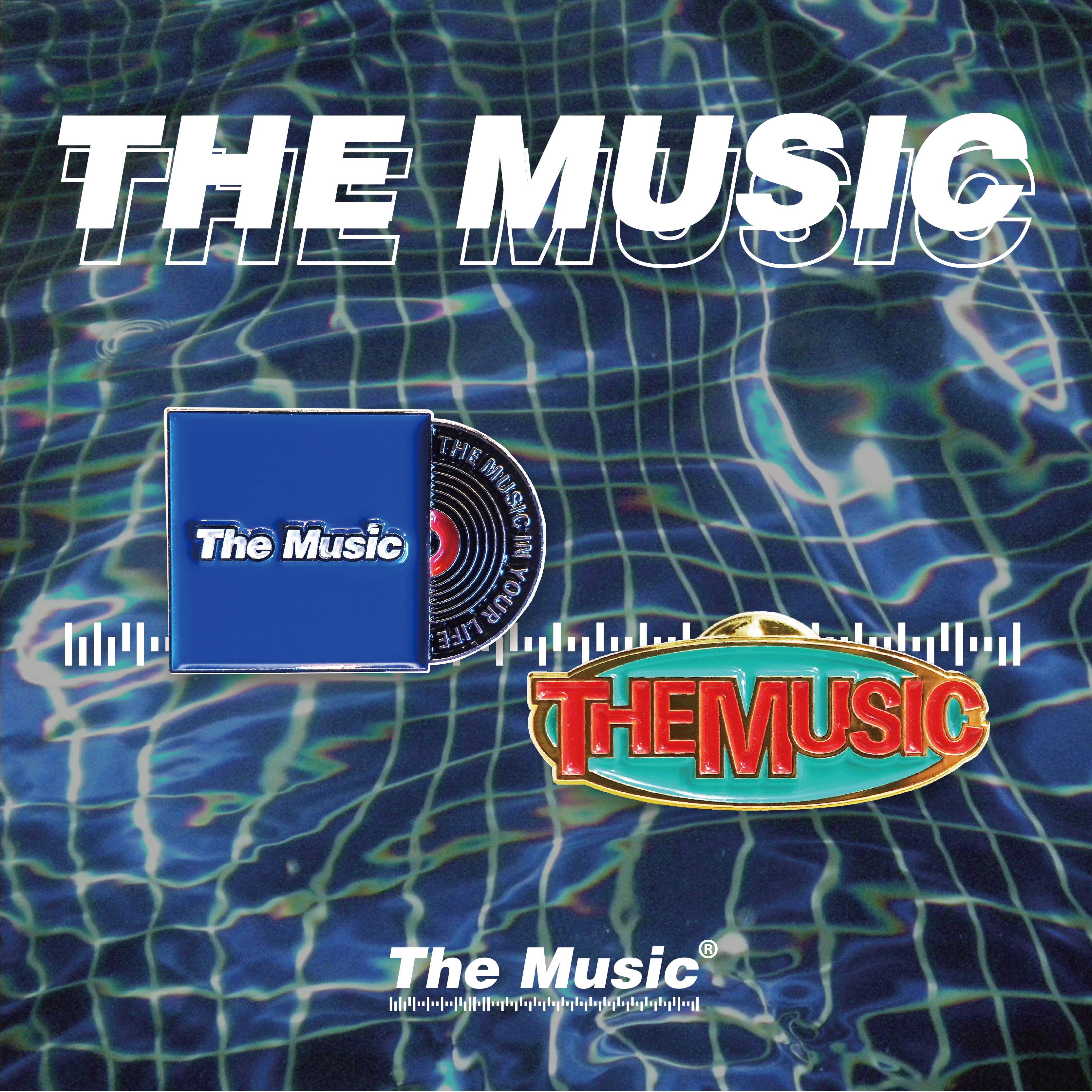 ピンバッジ【THE MUSIC Vinyl & Logo】セット【【公式】The Music