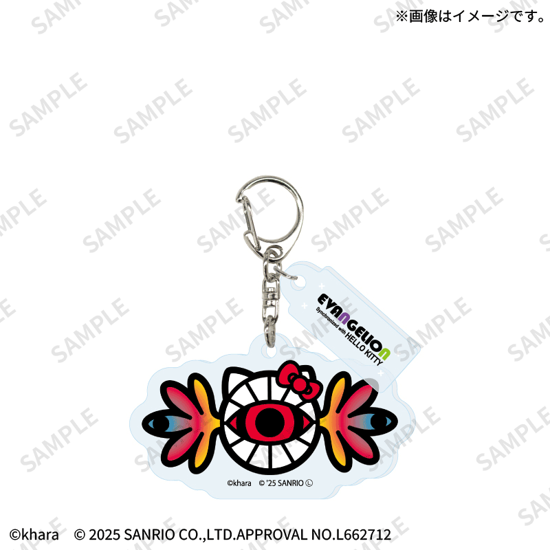 エヴァンゲリオン &サンリオ アクリルキーホルダー 7種コンプリート トレーディングアクリルキーホルダー パターンB／単品（全7種）【Fan