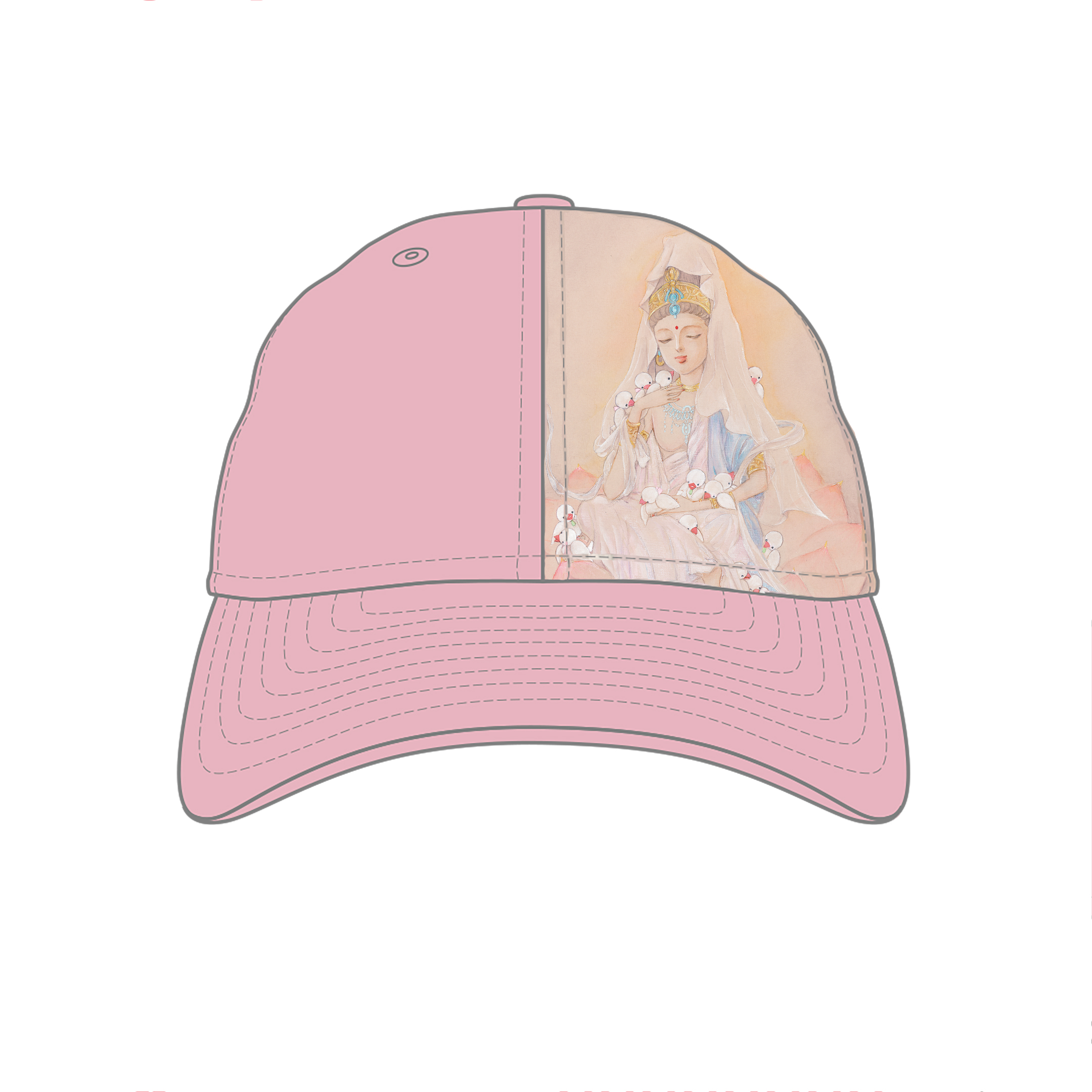 白衣観音CAP【「着る」漫画家による仏の世界店】