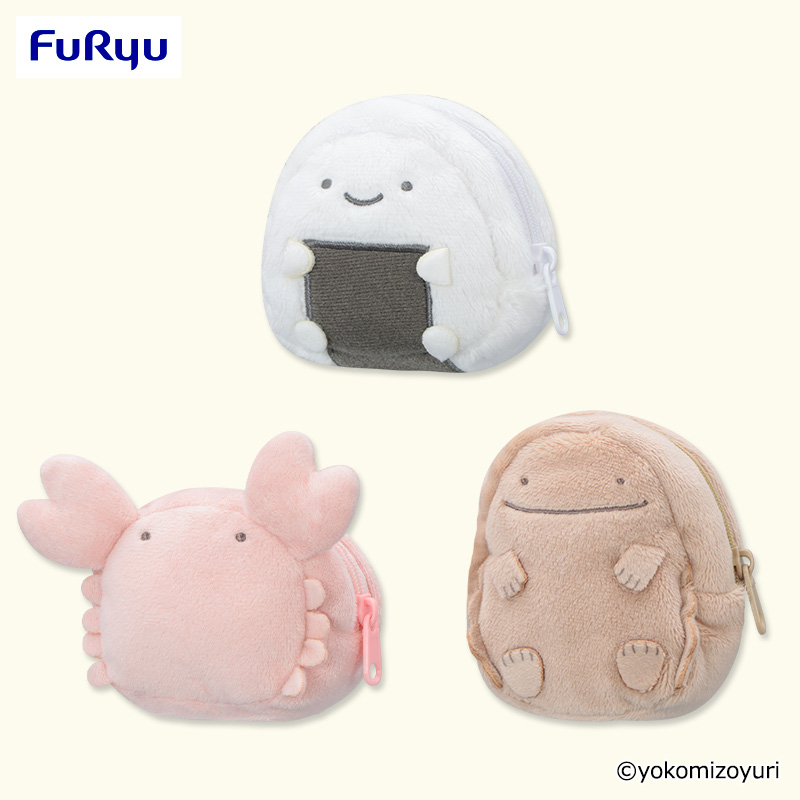 なんでもいきもの のりおにぎり カニエビドッグ ぬいぐるみ マスコット ポーチ なんでもいきもの のりおにぎり カニエビドッグ ぬいぐるみ マスコット