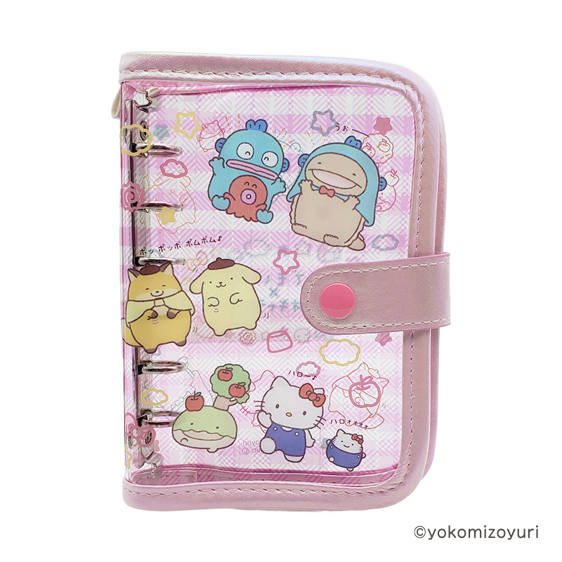 なんでもいきもの×サンリオキャラクターズ シールバインダー ピンク