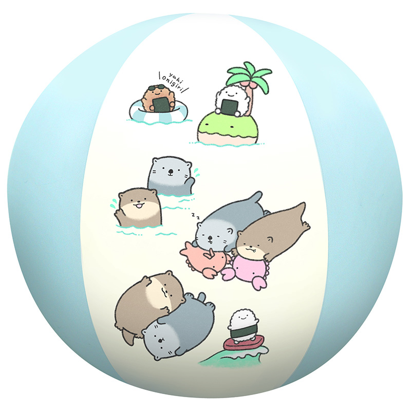 FIELDOOR ビーチボール 34cm グリーン (水玉模様) : FIELDOOR ビーチボール 34cm グリーン (水玉模様